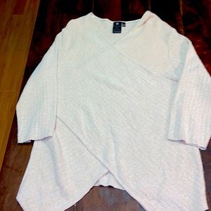 Kaliyana size L cross over wrap front oatmeal sweater